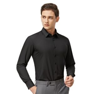 solid non ironing slim shirt